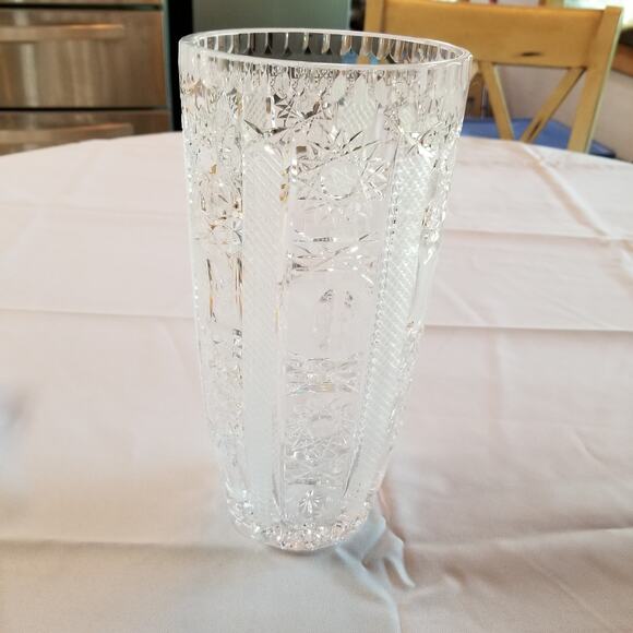 Vintage Bohemian crystal vase from Czech Republic Queen Lace - Picture 1 of 16